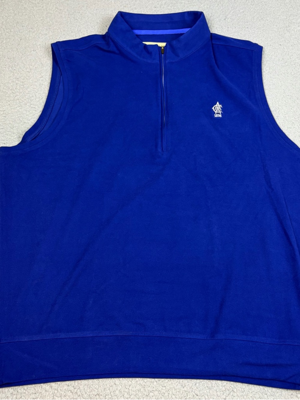 Donald Ross Vest Men's XL Blue Zip-Up Sleeveless Sweater Golf Soft